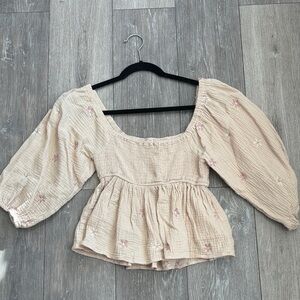 By Together Blush Puff Sleeve Blouse